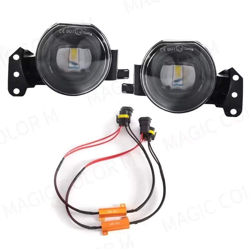 Фото Противотуманная фара для BMW E46 E60 E61 2003-2008 с LED Angel Eyes, линзой и галогеном, аксессуар для переднего бампера №5