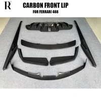carbon fiber bodykit front lip rear diffuser side skirt for ferrari 488 auto racing car styling tunning kit