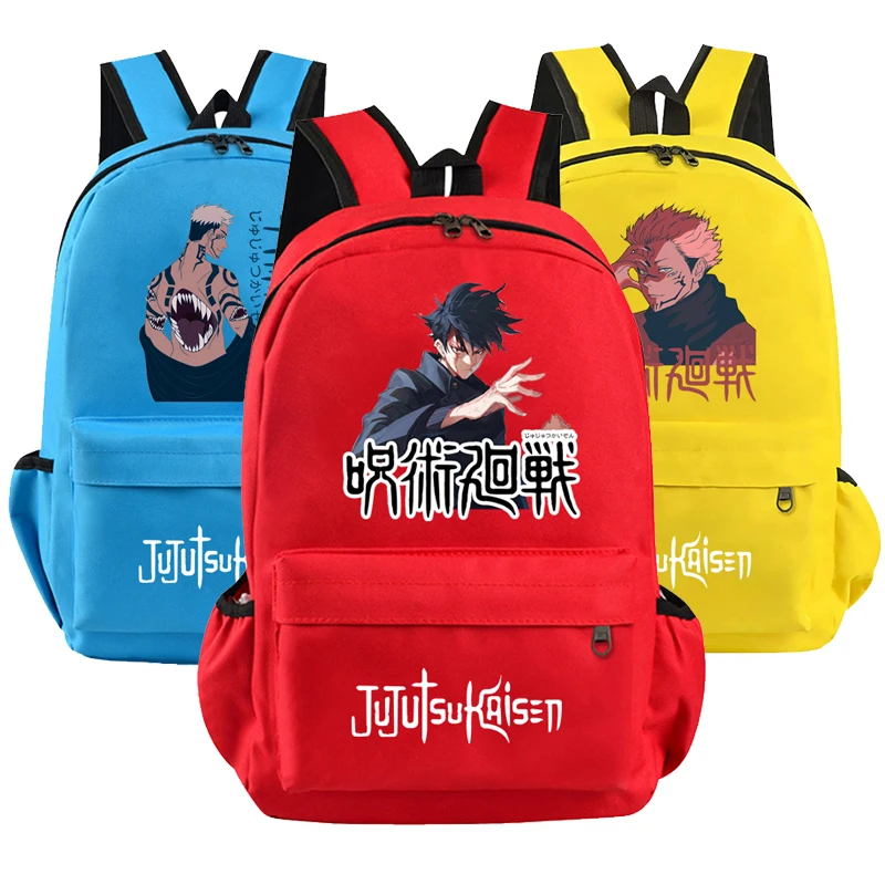 

Рюкзак для мальчиков и девочек, детский школьный ранец с рисунком аниме ююютсу и кайсен, милые легкие сумки