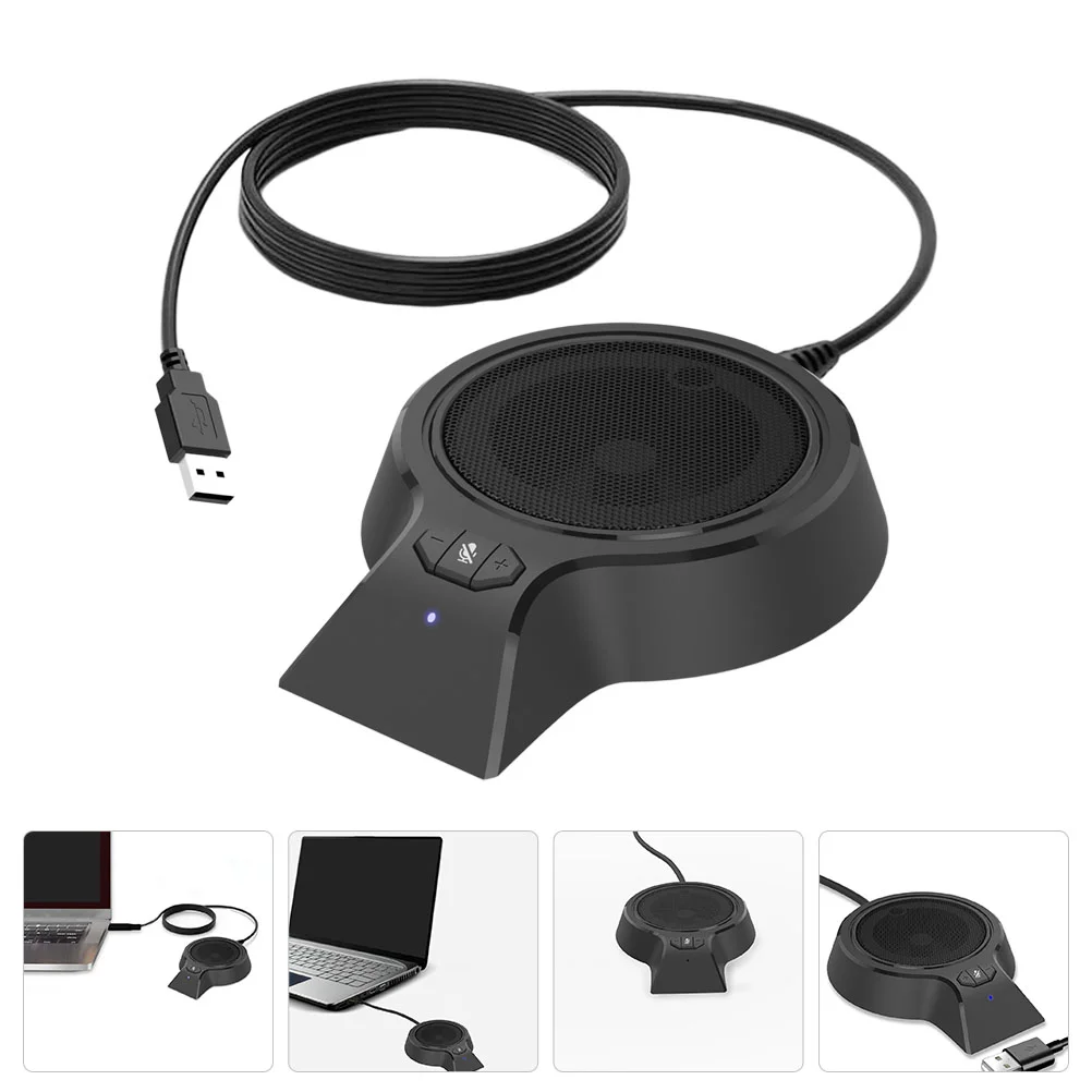 

1pc Zinc Alloy Microphone Omni-directional Video Conference Microphone (Black)