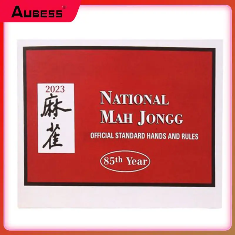 

Non Fading Rule Card High-quality League Card Foldable Mahjong Card Durable Official Hands Reusable Mah Jongg League Cards Paper