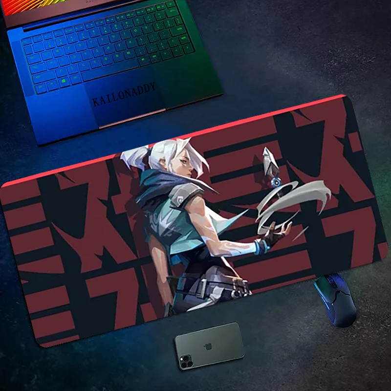 Настольные аксессуары коврик для мыши Valorant коврики с аниме игрового шкафа