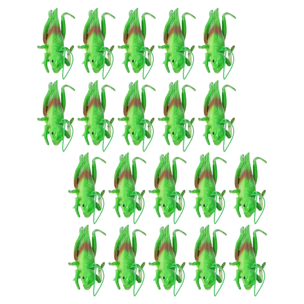 

20 Pcs Grasshopper Insect Toy Toddlers Christmas Gift Figurine Mini Puzzle Toys Soft Rubber Figures Educational Child Animals