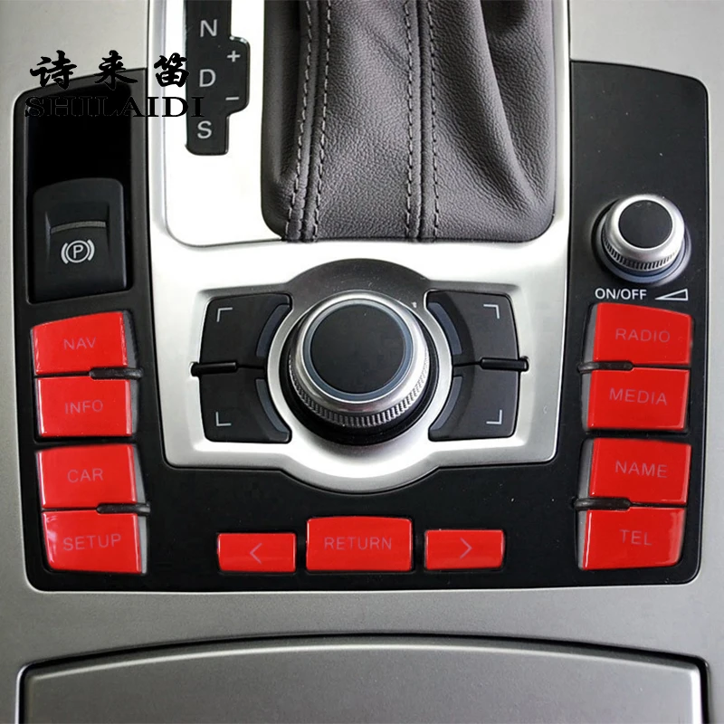 

Для Audi A6 C6 S6 RS6 2005-2011 Автомобильная Центральная крышка переключения передач переключатель Регулятор громкости кнопки стикер защитные аксес...