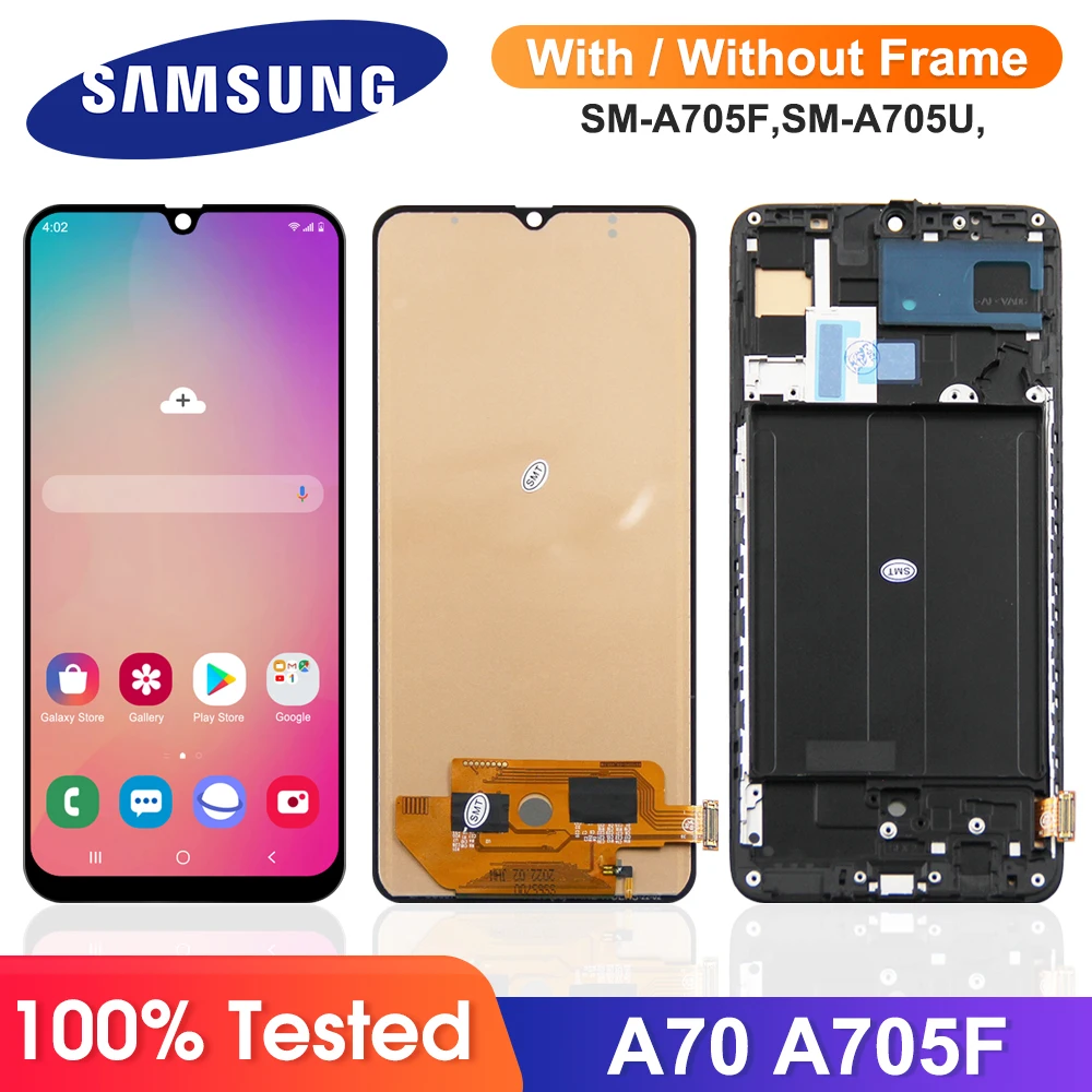 

ЖК-дисплей для Samsung Galaxy A70/A705/A705F/A705FN/DS, дисплей с сенсорным экраном и дигитайзером в сборе, качество AAA +, детали
