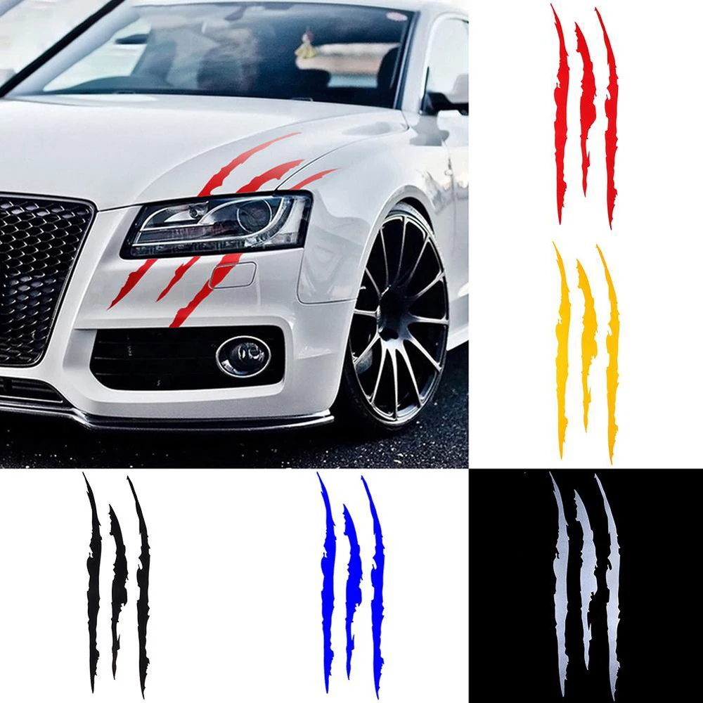 

Auto Car Sticker Reflective Monster Claw Scratch Stripe Marks Headlight Decal Car Stickers 40cmX12cm Car Accessories