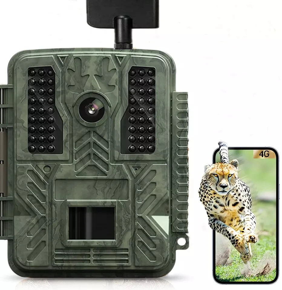 

4G LTE Cellular Hunting Camera 36MP MMS Email Wildlife Scouting Game Trail Camera Hunting Photo Traps with No Glow LEDs IP66 APP