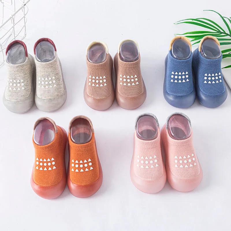

Children Anti-slip Shoes Newborn Baby Toddler Girls Cotton Non-slip Floor Socks Infant Boys Rubber Sole Cartoon Indoor Sneakers