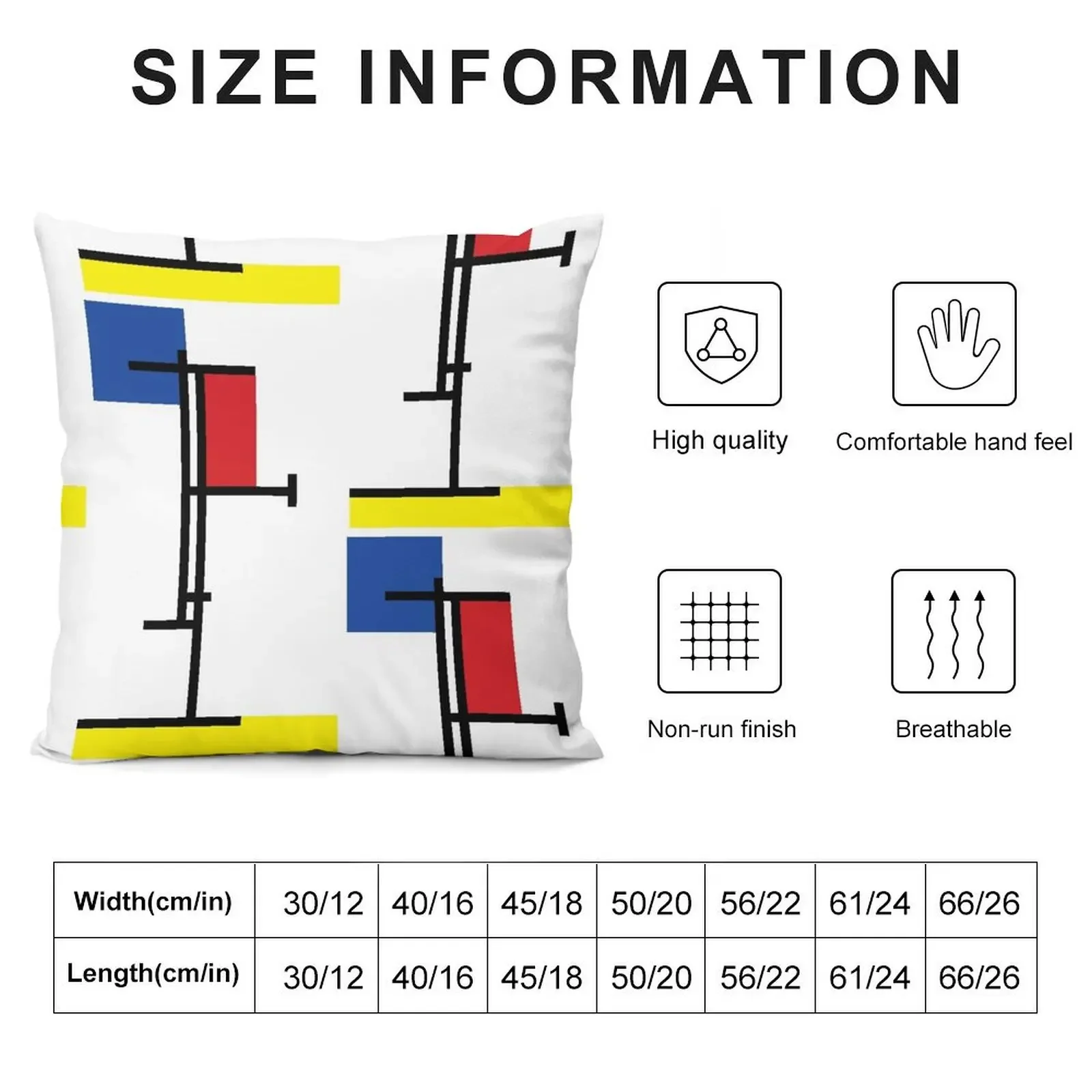 Mondrian Minimalist De Stijl Modern Art III ? Fatfatin Декоративная подушка наволочка Рождественская