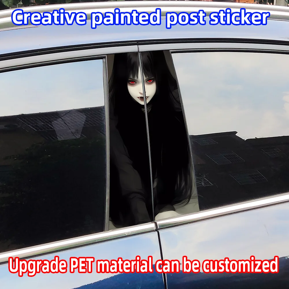 Наклейки на автомобиль с изображением девушки ужасов водонепроницаемые для