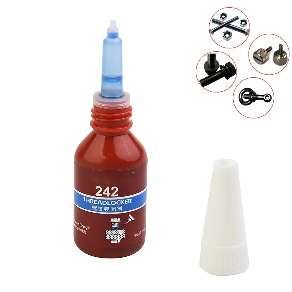 

1pc 10ml Blue Threadlocker Adhesive 242 M6-M20 Medium Strength Fixed Quickly Medium Strength Anaerobic Curing Thread