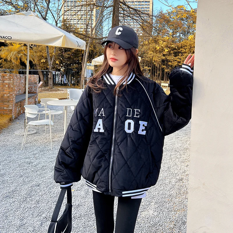 Down cotton clothes Women's short style 2022 new winter fashion baseball jacket
