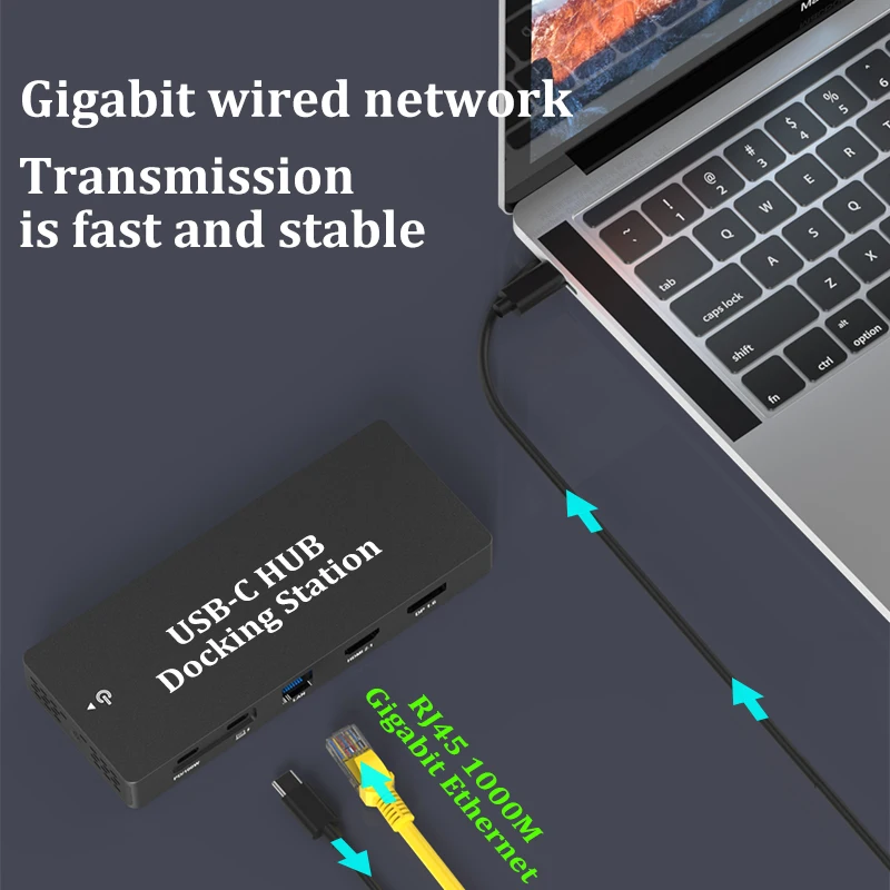 MST HUB USB 3.2 Gen2 10 ГБ/с Док-станция Thunderbolt для передачи данных 2 порта HDMI Дисплей 8K 30 Гц