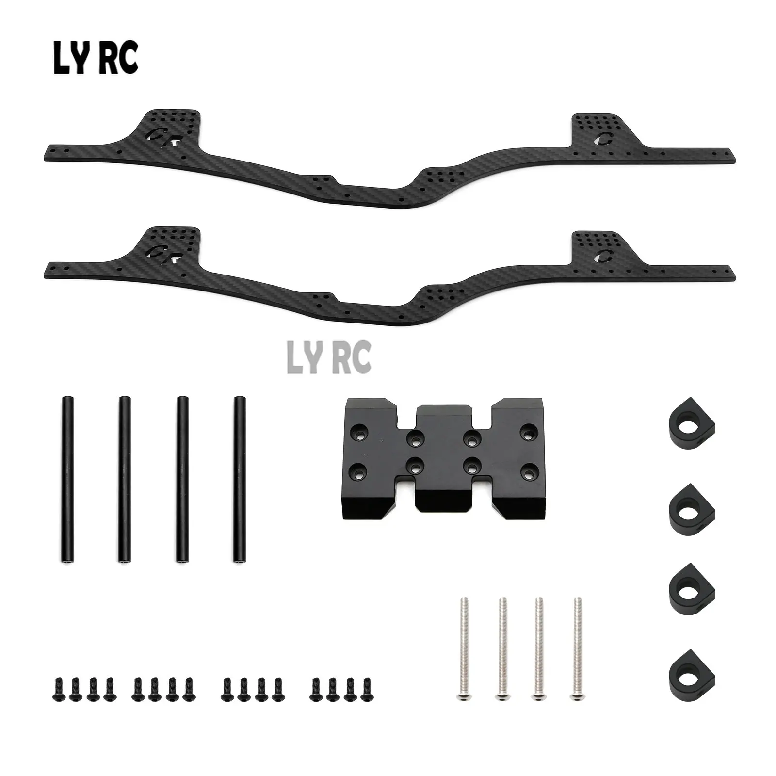 

LCG Carbon Fiber Chassis Kit Frame Girder for 1/10 RC Crawler Axial SCX10 & SCX10 II 90046 Upgrade Parts