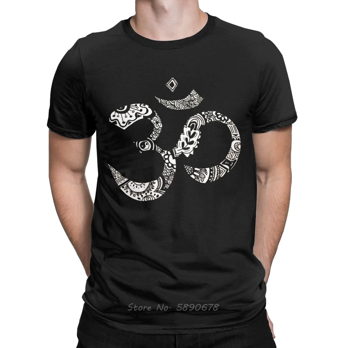 

Удивительные футболки с надписью Om для мужчин, футболки из чистого хлопка, буддизм, Будда, религиозная религия, футболки с коротким рукавом, ...