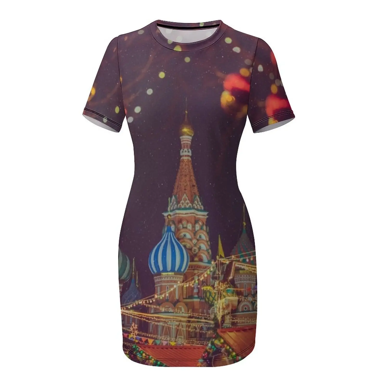 Празднование Рождества и Нового года на Красной квадрате в Москве Россия Платье