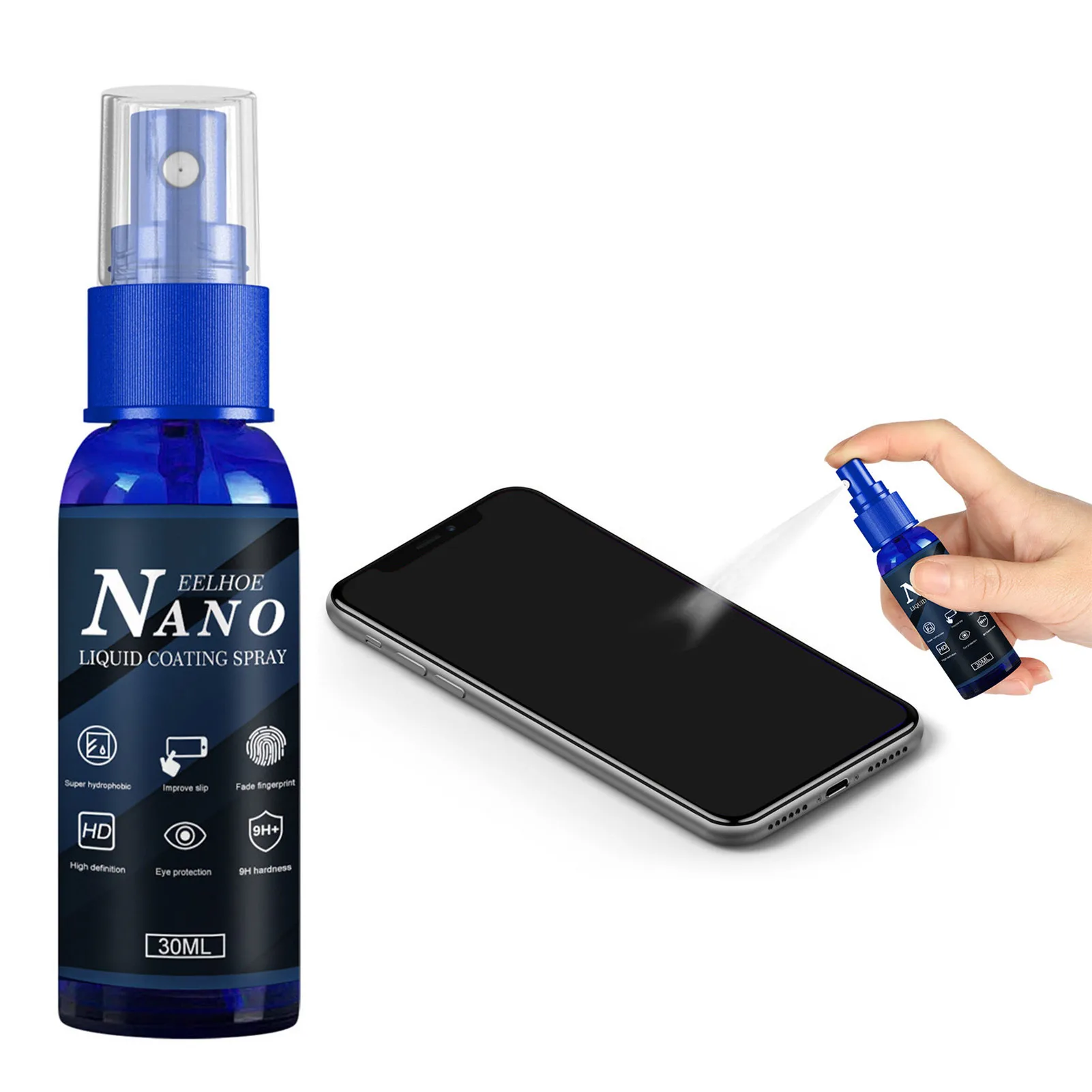 

Universal Phone Screen Protector Spray Nano Coating Agent Liquid Anti-Fingerprint Anti Scratch Hydrophobic Polish