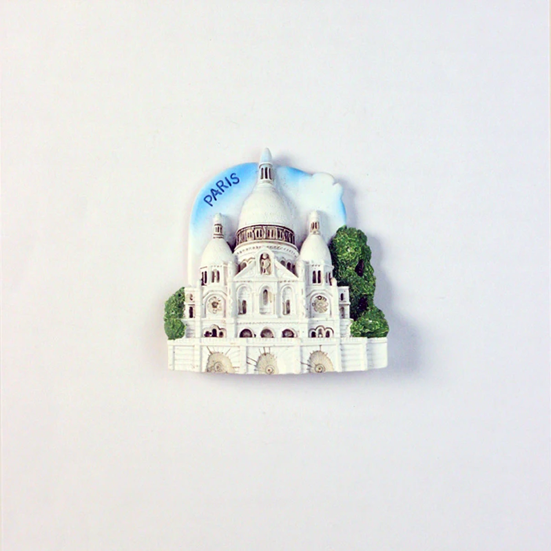 Туристические сувениры в Париже 3D наклейка на холодильник виде сахарного сердца