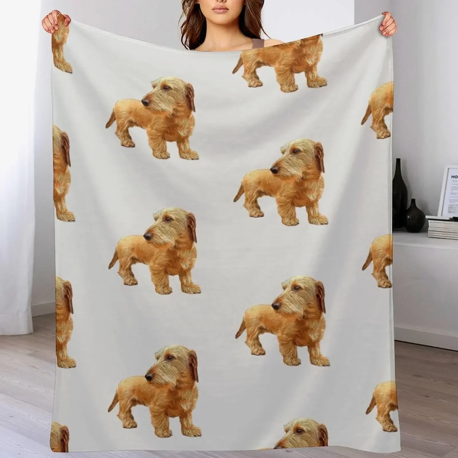 Красная красота из проволоки таксы! Плед-кровать Модный флярный плед на диван