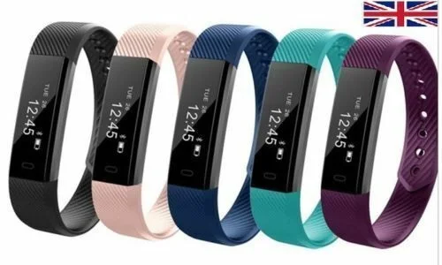 

Blood Pressure Heart Rate Monitor Smart Watch Steps Bracelet Fitness Tracker UK