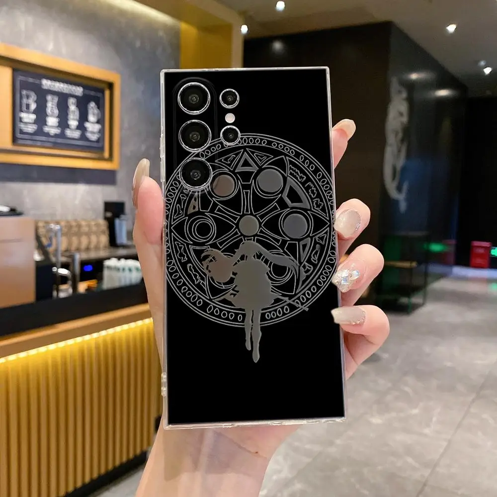 Фото Чехол для телефона INS для Samsung Galaxy S26 Ultra S25 FE S24 S23 S22Plus S25 Edge S21, популярный японский аниме-чехол Frieren, прозрачный, мягкий №3