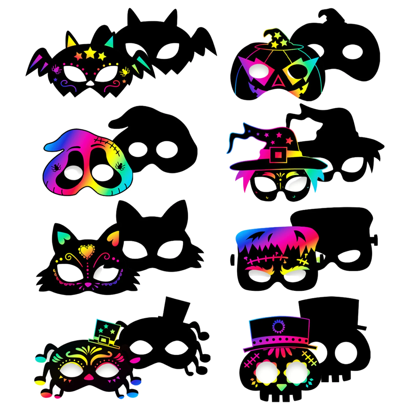 

Scratch Paper Art Set Scratch Bookmarks Scratch Off Scratch Painting Engraving Art & Craft Set DIY Painting Christmas Halloween