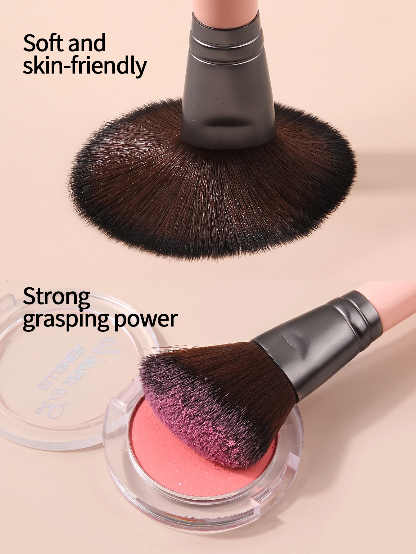 Набор Из 3 Кистей Для Контурного Макияжа С Деревянной Ручкой Нейлоновая Щетина