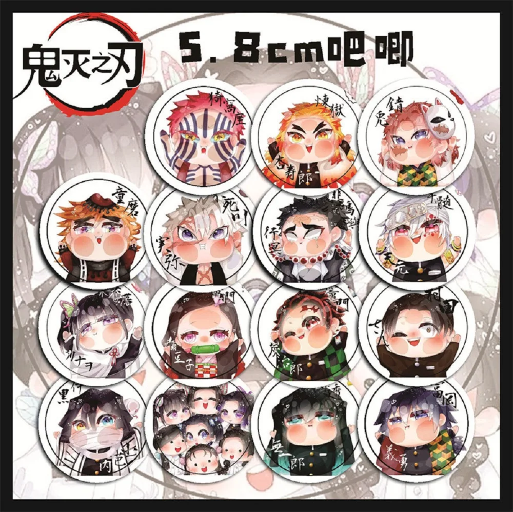 

Anime Demon Slayer New Badge 5.8CM Rengoku Kyoujurou Clothes Bag Accessories Button Pins Women Brooches Jewelry Fans Gifts