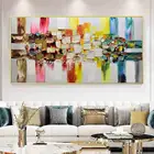 Arthyx Толстая Текстура ручной работы Красочные абстрактные Масляные картины на холсте Современная Большая художественная Настенная картина для гостиной домашний декор