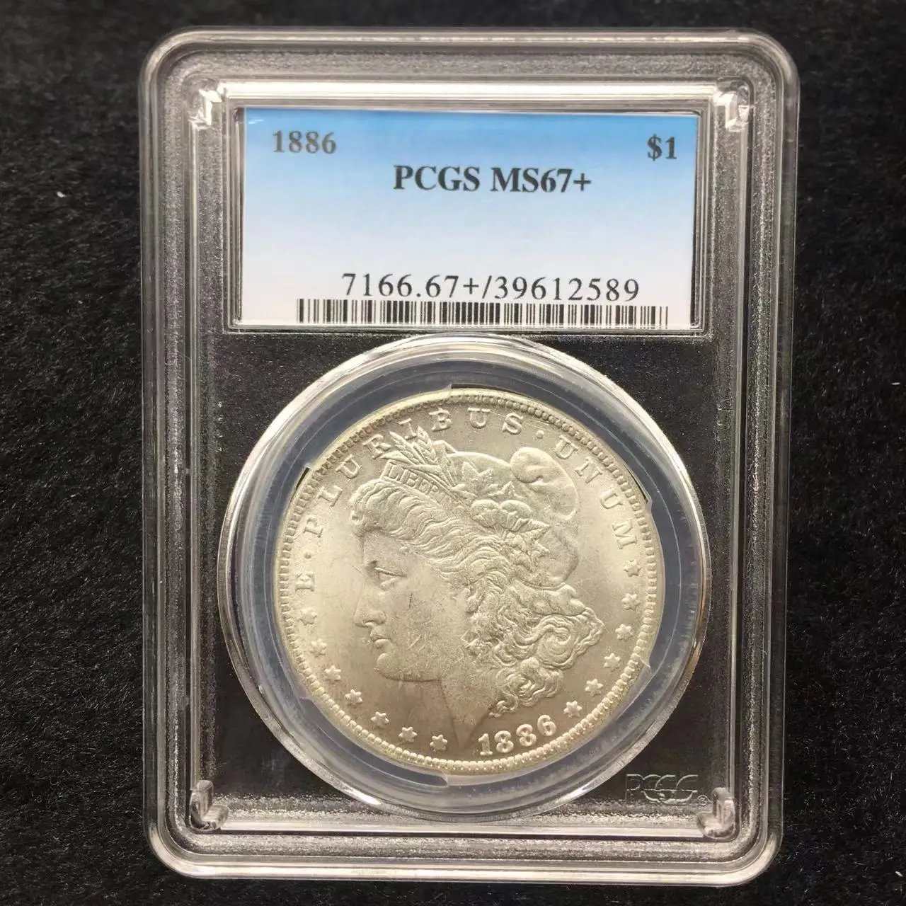 

1886 USA Morgan Dollar Silver Coin Rating Coins Sealed in Box,High Quality Collectibles Graded Coins Holder MS67+