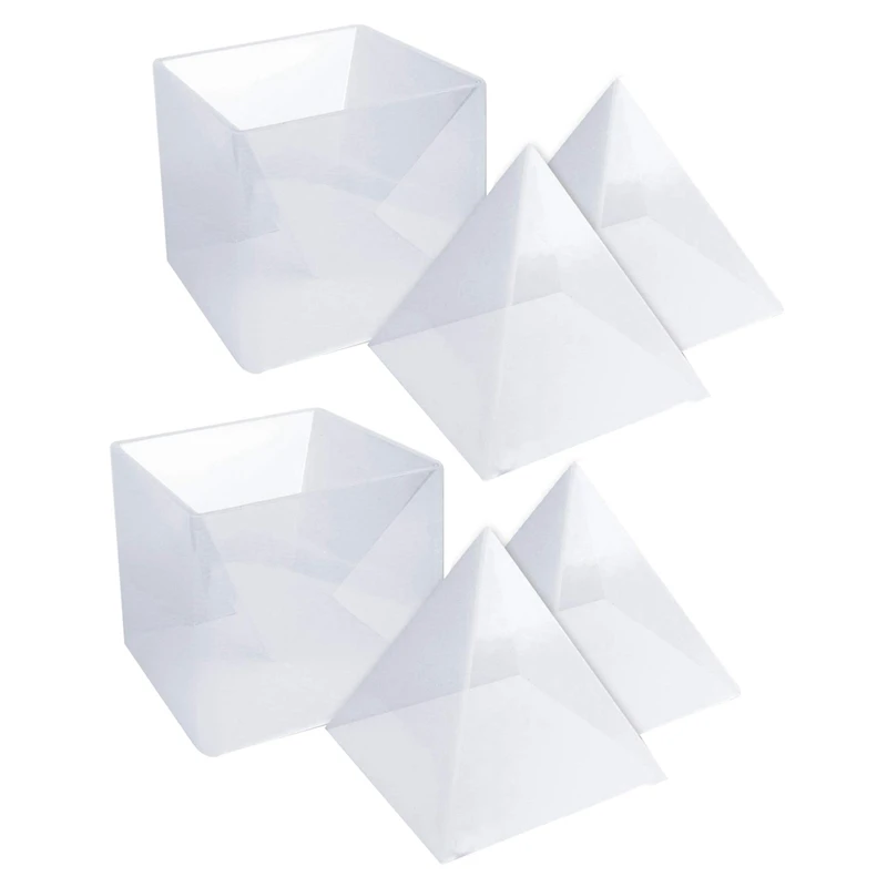 

4X большие формы в виде пирамиды из смолы Moldssilicone, формы из смолы для самостоятельного литья пирамиды оргона (высота: 15 см/5,9 дюйма)