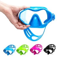 soft durable silicone skirt dive mask snorkeling mask low volume frameless underwater sports snorkeling freediving mask scuba