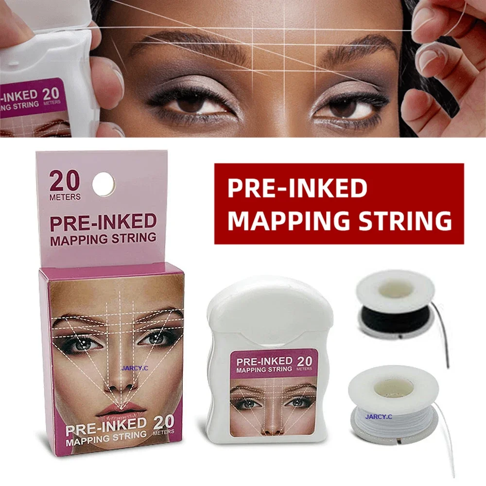 

Аксессуары для нанесения карты бровей Pmu, белая маркировочная нить для перманентного макияжа, чернила для татуажа, точечные инструменты для позиционирования бровей