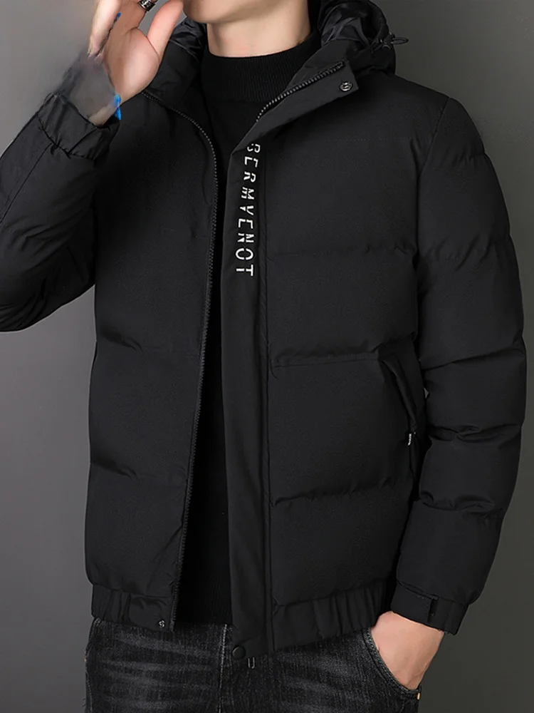 Зимний пуховик мужской утепленный теплый капюшон ветрозащитная верхняя одежда