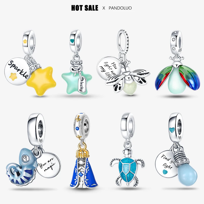 Светящиеся меняющие цвет животные звезда лампочка форма очаровательные бусины