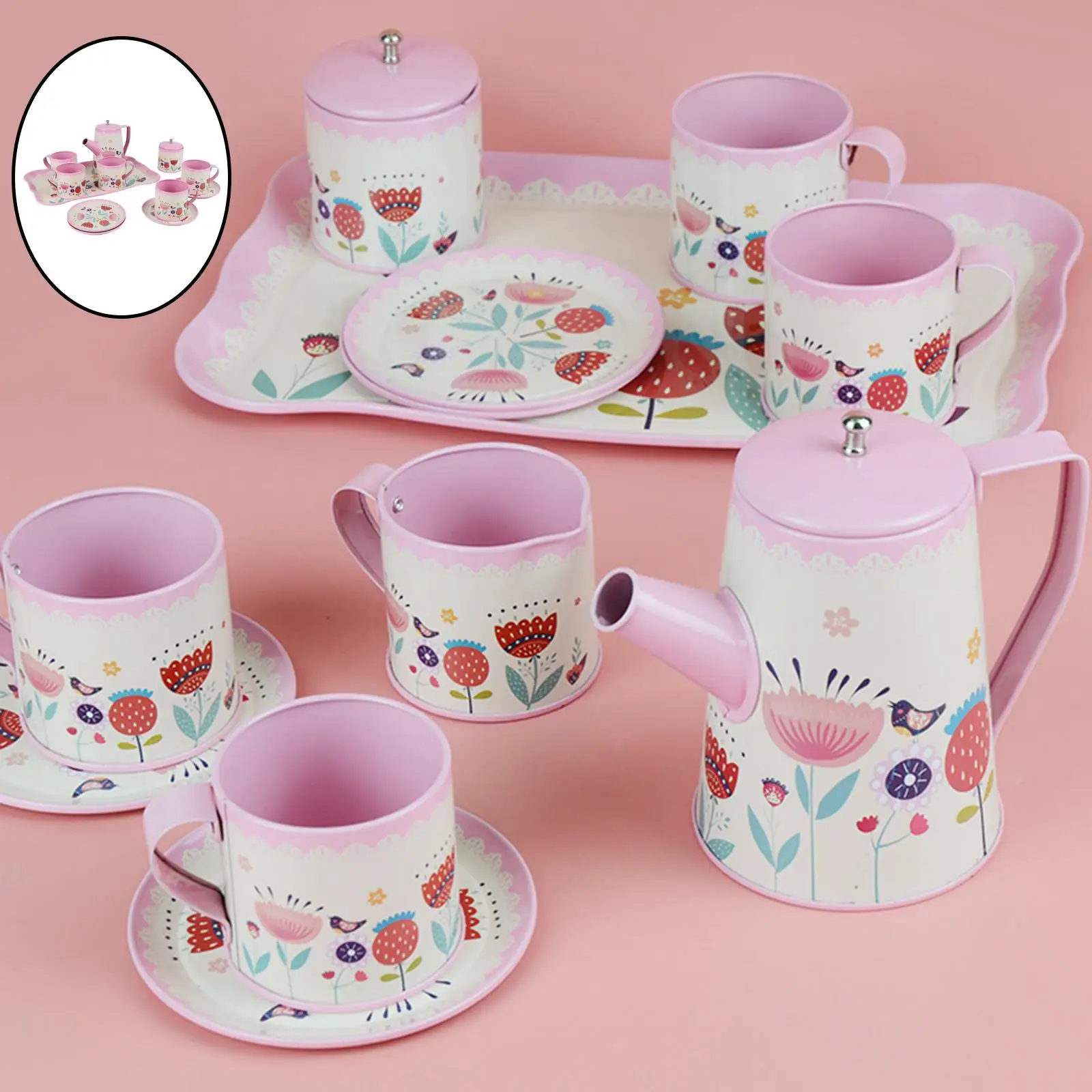 

12x Simulation Teapot Teacup Pretend Play Toys Role Play Birthday Gifts