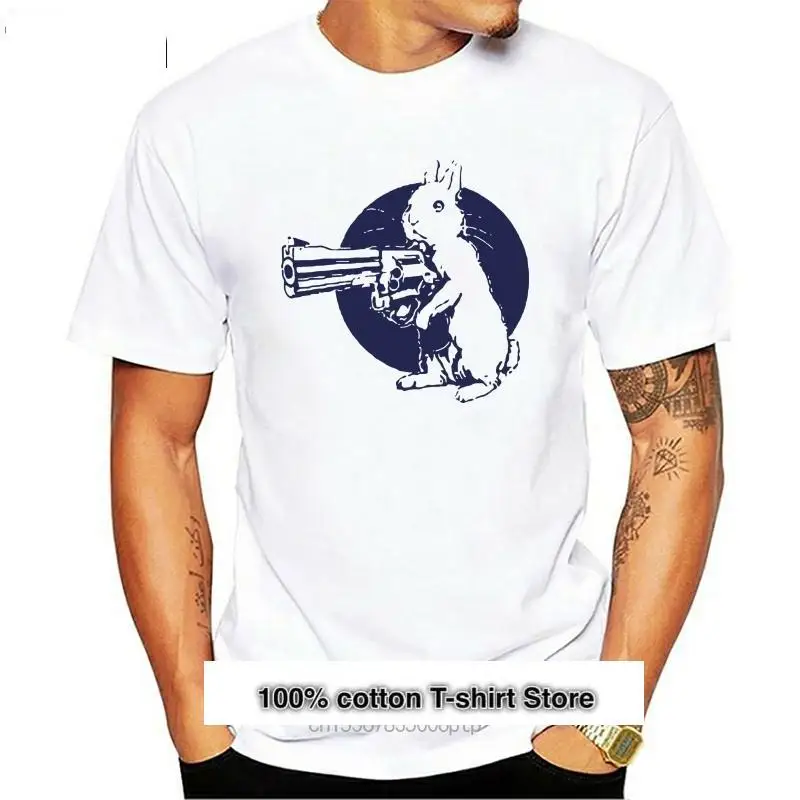 

Camisa de moda para hombre, camisa de pistolero de conejo, револьвер, pistola, Trigger, liebre, bonita, de verano, бесплатная доставка