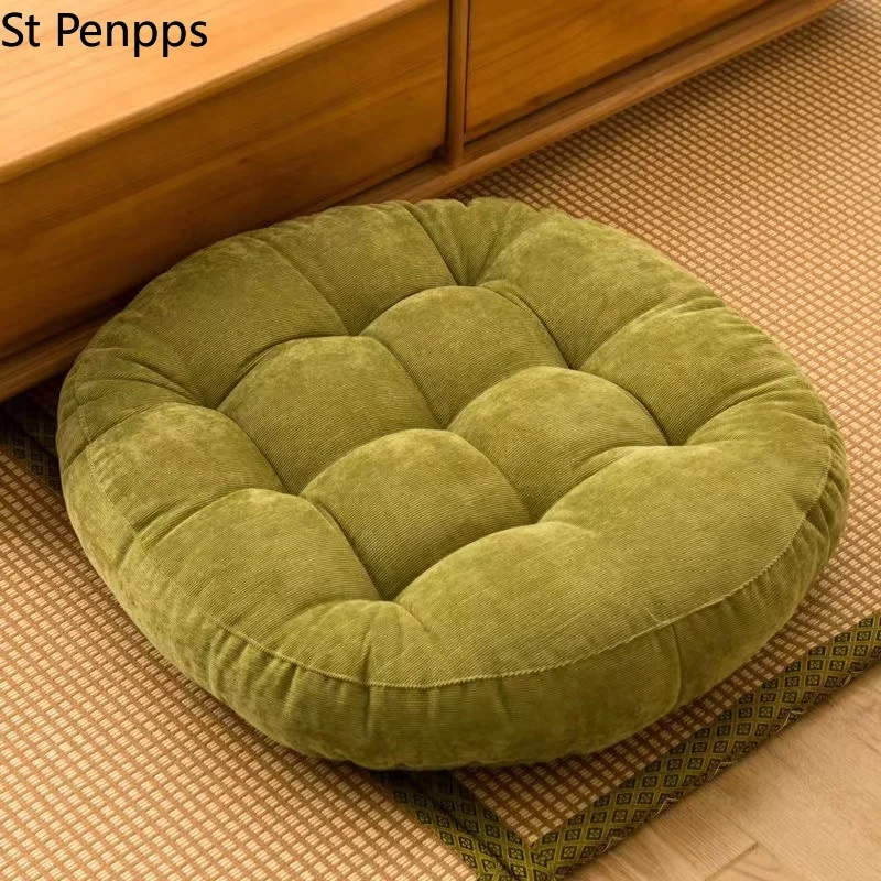 Домашняя напольная Подушка однотонная стеганная зимняя подушка круглая стул для