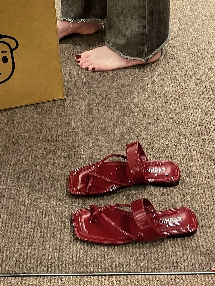 

Шлепанцы женские резиновые, сандалии на плоской подошве, пляжные шлепанцы, сланцы, дизайнерские тапочки, большие размеры, лето 2023