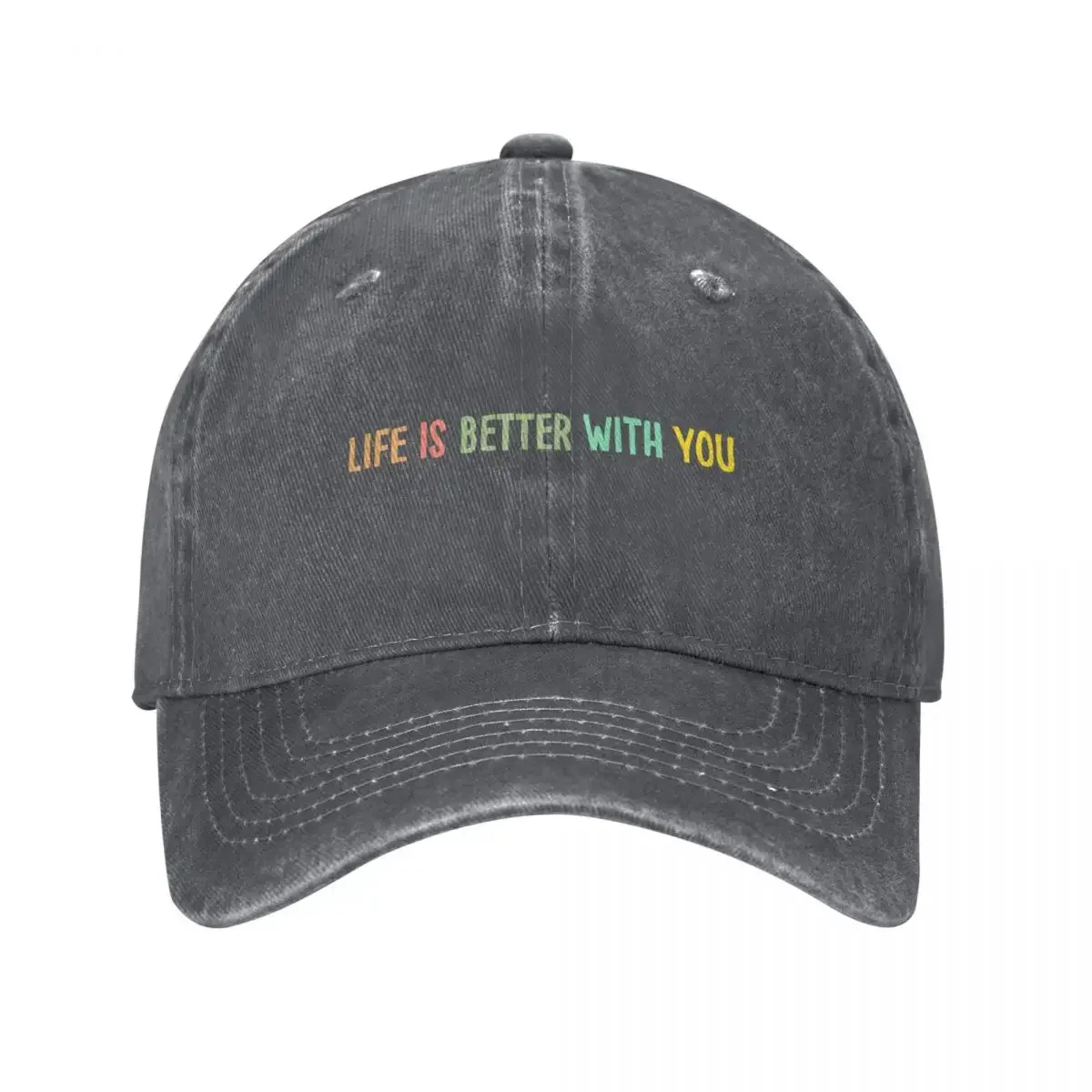 Бейсбольная кепка Life is Better With You дропшиппинг термокозырек для девочек мужская |