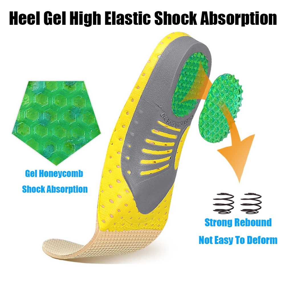 Orthotic Arch Support Gel Insoles Flat Foot Orthopedic Insoles for Men Women Plantar Fasciitis Shoes Insert X/O Leg Corrector