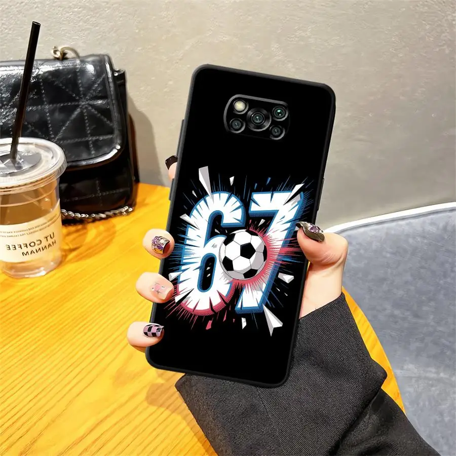 Фото Чехол-накладка для телефона Xiaomi Poco F8 C71 C50 X3 X4 X5 X7 Pro C61 M5 M3 M4 M7 C75 F3 F1 с футбольным номером 67 №2
