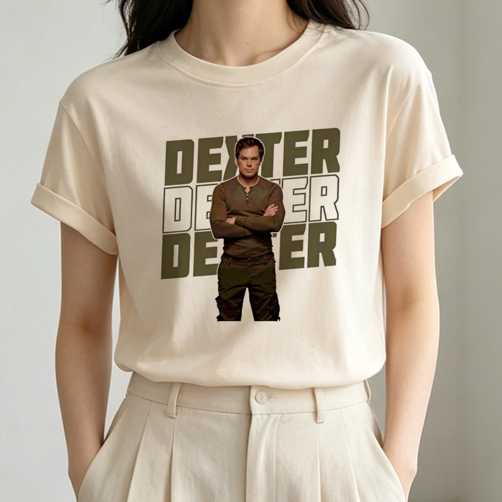 Фото Футболка Dexter для женщин, кавайная японская футболка с забавным принтом, милая футболка с забавным рисунком в стиле Харадзюку для вечеринок №3