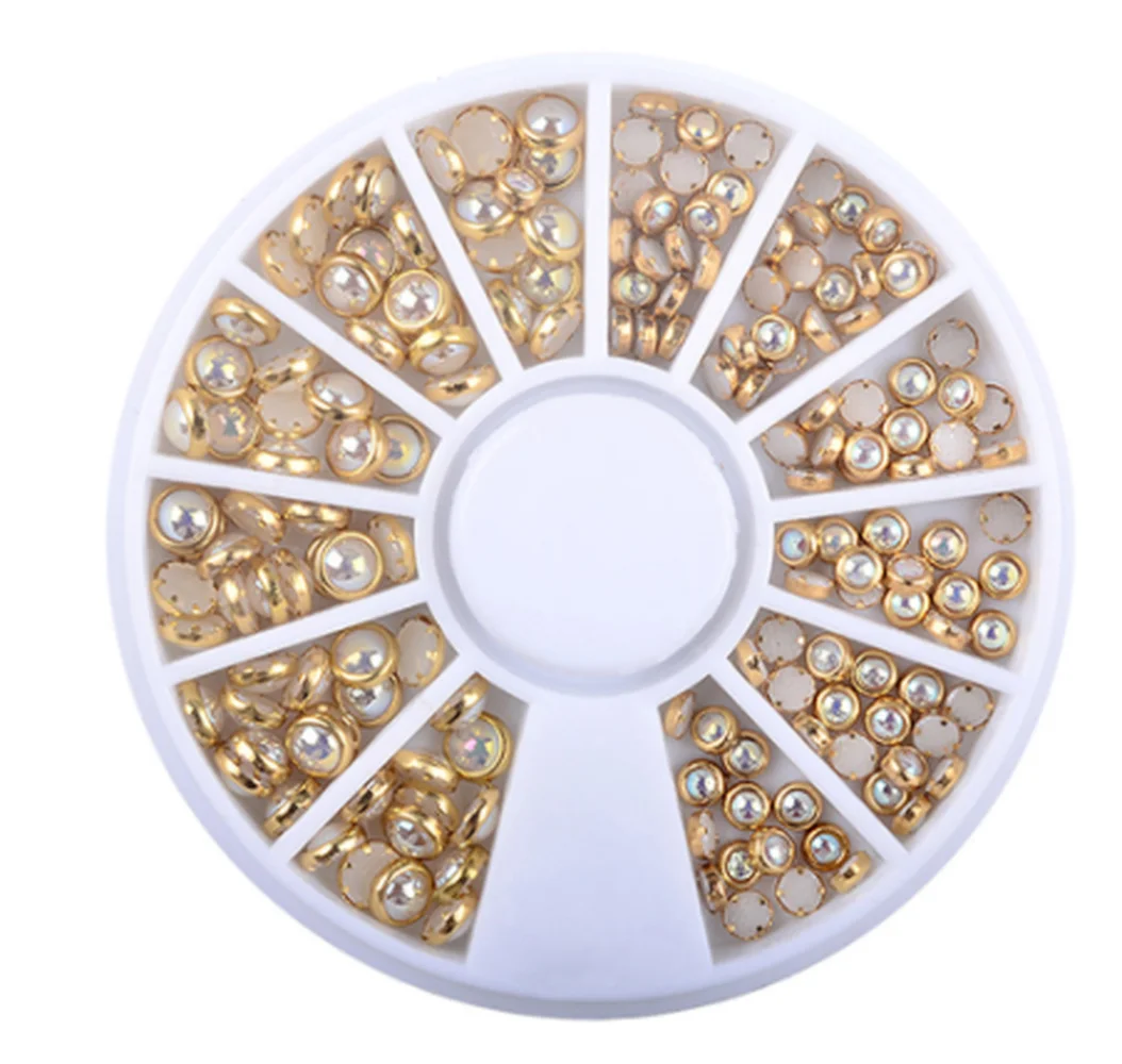 3D белый дизайн ногтей ювелирные изделия акриловый Элегантные амулеты аксессуары