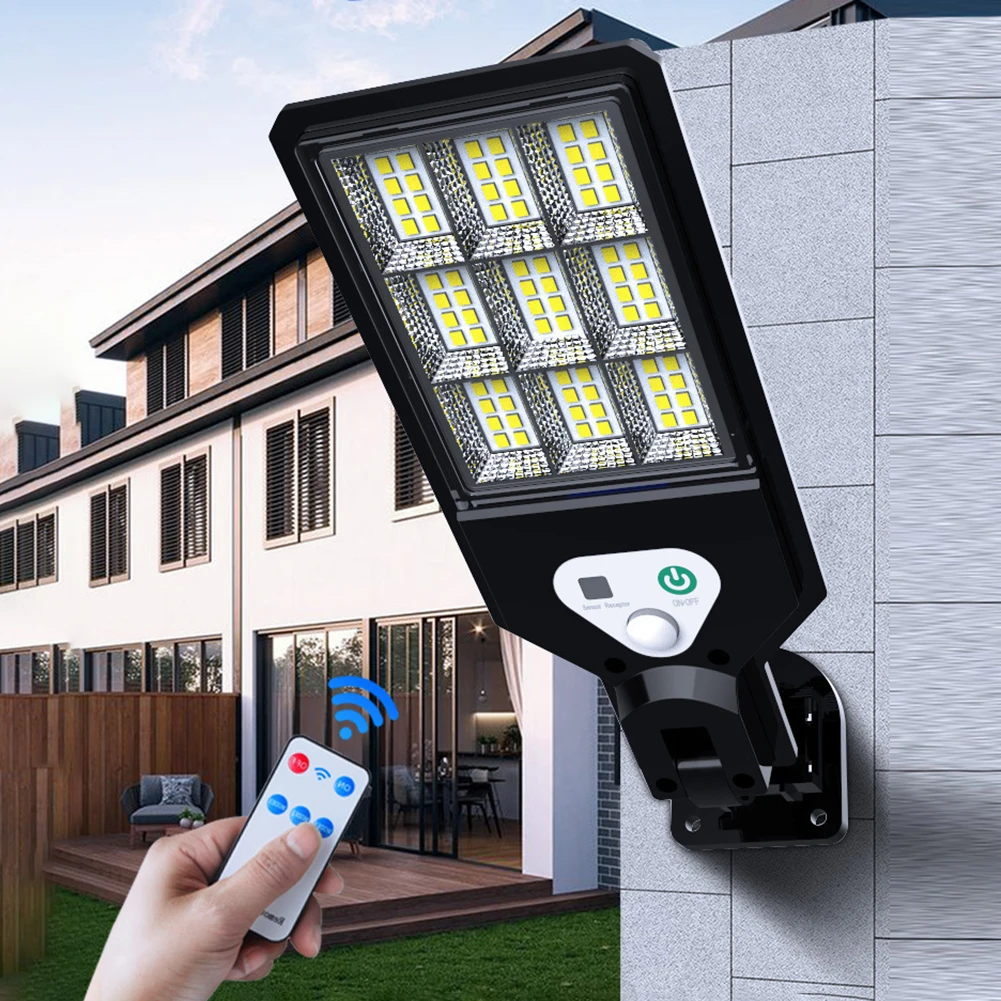 

Solar Powered Wall Lamp COB LED Waterproof PIR Motion Sensor Street Lamps 4 Working Modes Outdoor Garden Decoration Solar Light
