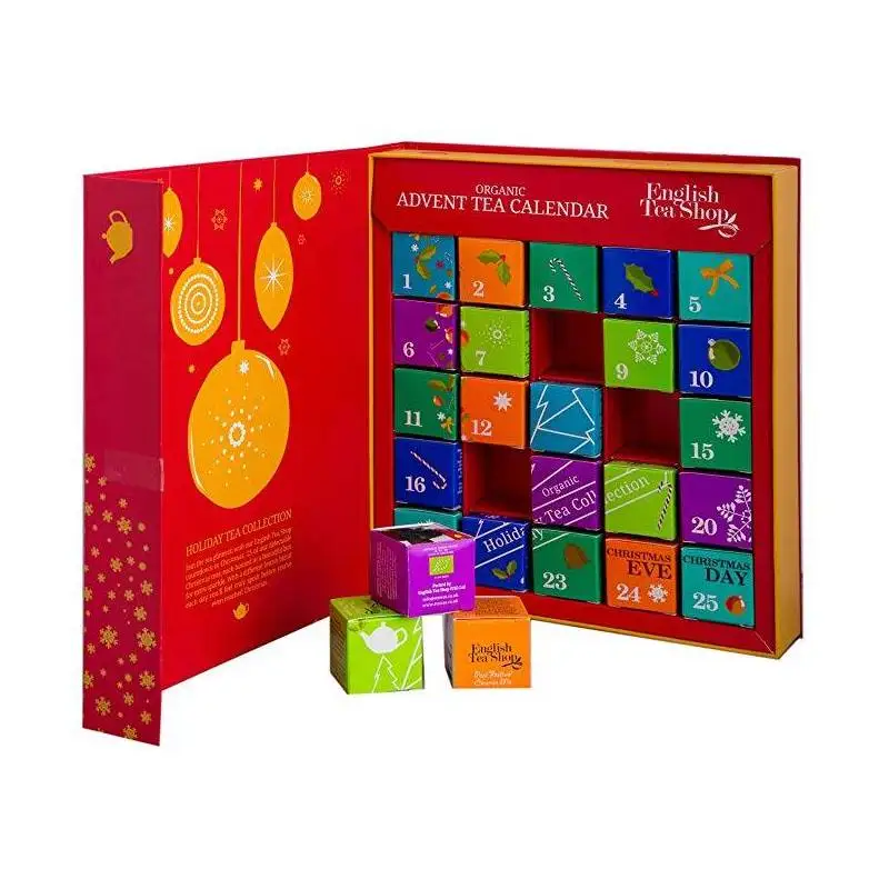 

Custom Luxury Custom Rigid Cardboard Advent Calendar Gift Boxes for Advent Calendar Christmas Packaging