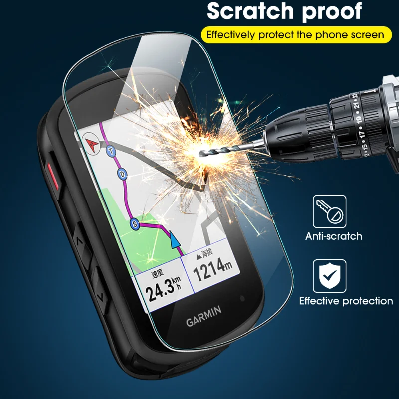 Tempered Glass for Garmin Edge 540 840 Bike Stopwatch Film Screen Protector Anti-scratch Ultra-HD Protective Films Accessories