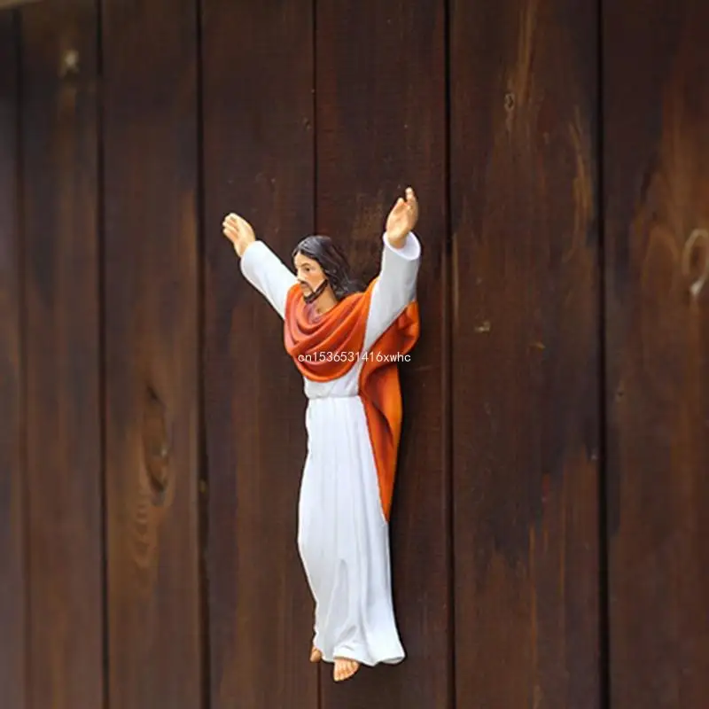 Фигурка христианского Иисуса ручная роспись католическая фигурка из смолы