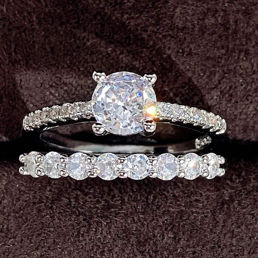 Комплект женских колец Huitan