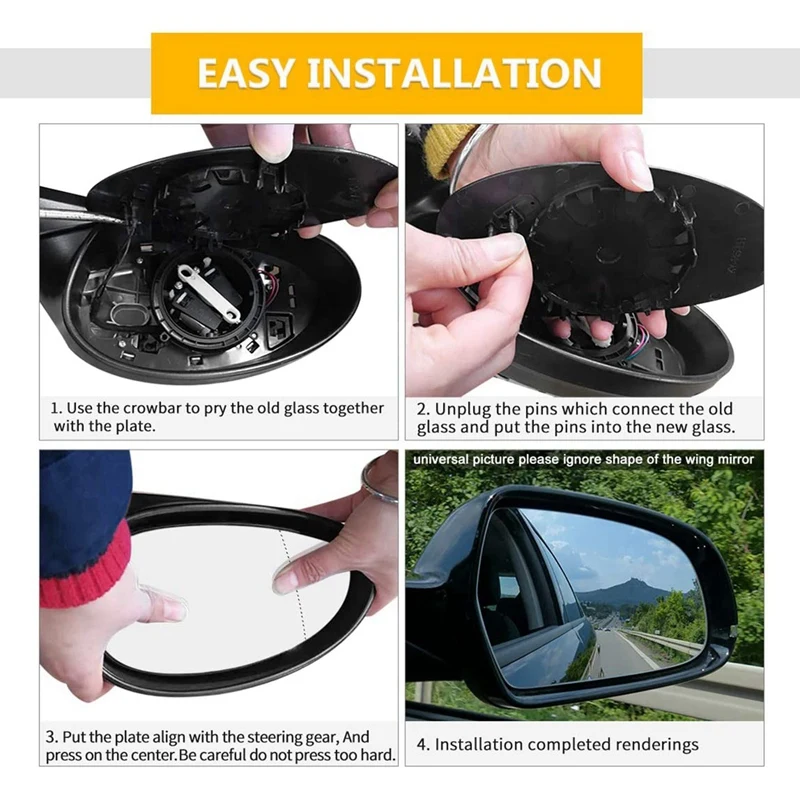 Левое зеркальное стекло с подогревом для Land Rover Discovery 3 Freelander 2 Range Sport LR017070